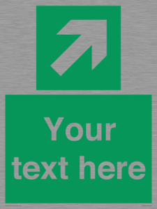 Custom Arrow Top Right Sign